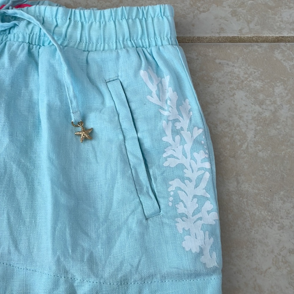 Lilly Pulitzer Light Blue Linen Shorts - Picture 5 of 9